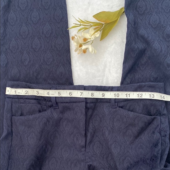 White House blanck  market Navy Patterned Women's Pants - Picture 9 of 10